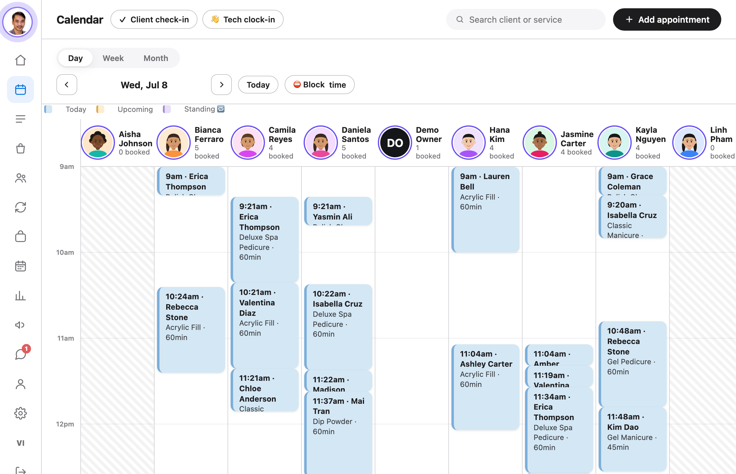 Team calendar