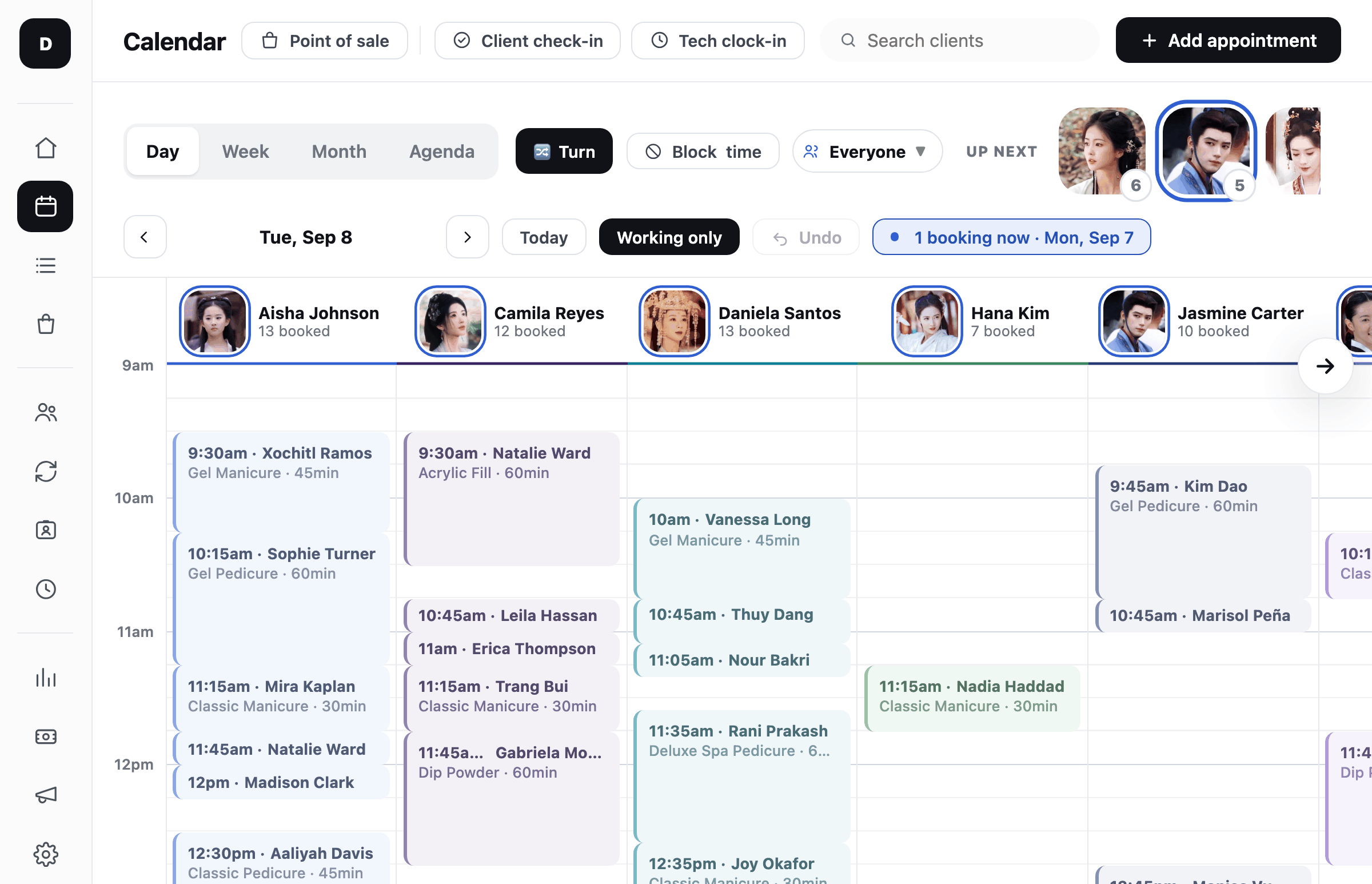 Team calendar