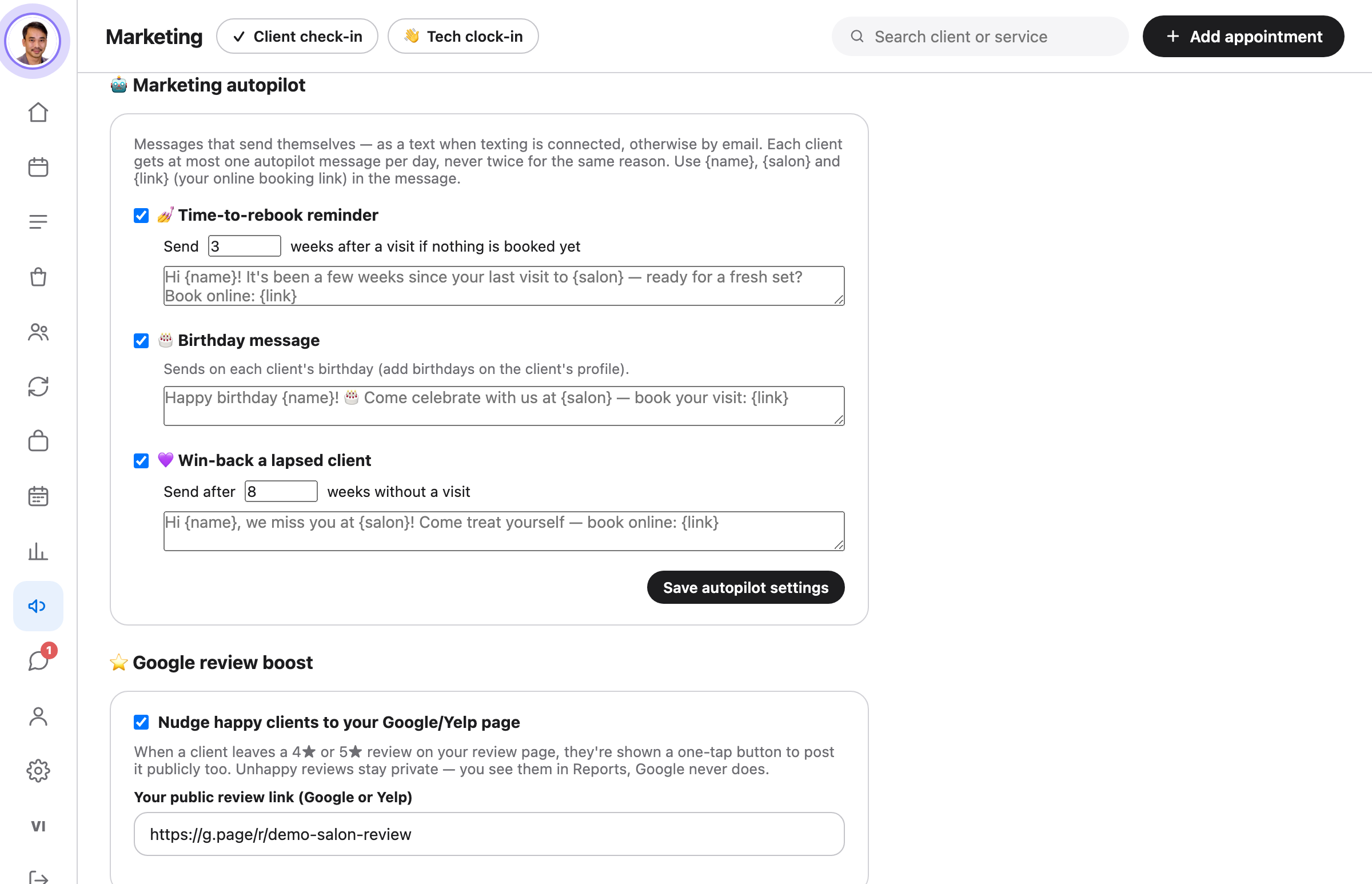 Marketing campaigns and autopilot